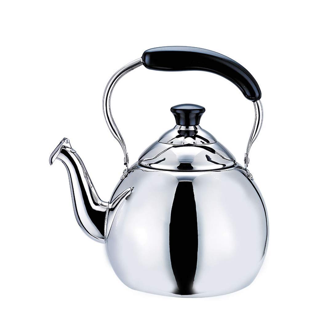 Czajnik ze stali nierdzewnej, czajnik do gwizdania, gazowa elektryczna kuchenka ceramiczna, uniwersalne pogrubienie, do domu, biura, na zewnątrz, 4 l