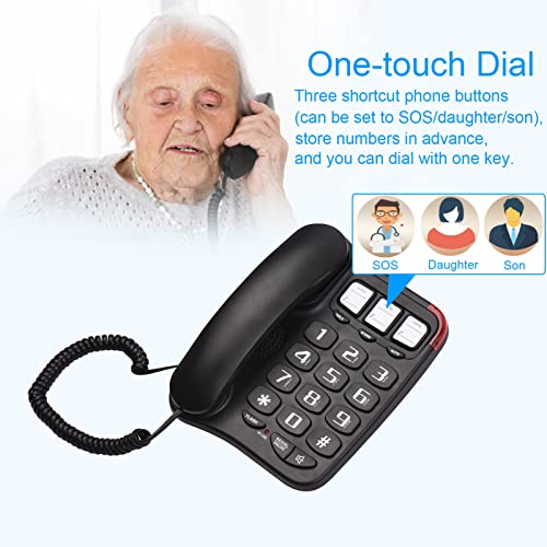 Big-Button-Phone-for-Seniors-Home-Photo-Memory-Corded-Phone-Wired-Simple-Basic-Landline-Telephone-for-Visually-Impaired-Old-People-with-Large-Easy-Buttons-Emergency-House-Phones