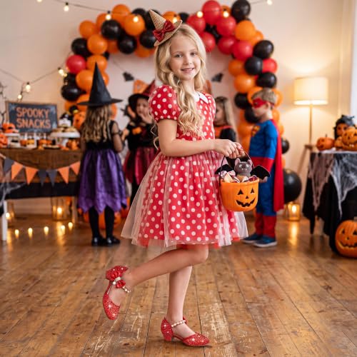 Image of Motasha Sparkly Girls Dress Shoes Kids High Heels Toddler to Big Kid