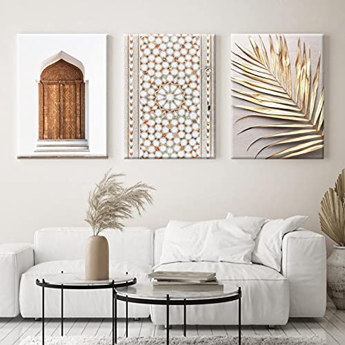 Affiches marocaine pour rompre la monotonie d'un salon avec une toile d'art bohême lumineuse - 5