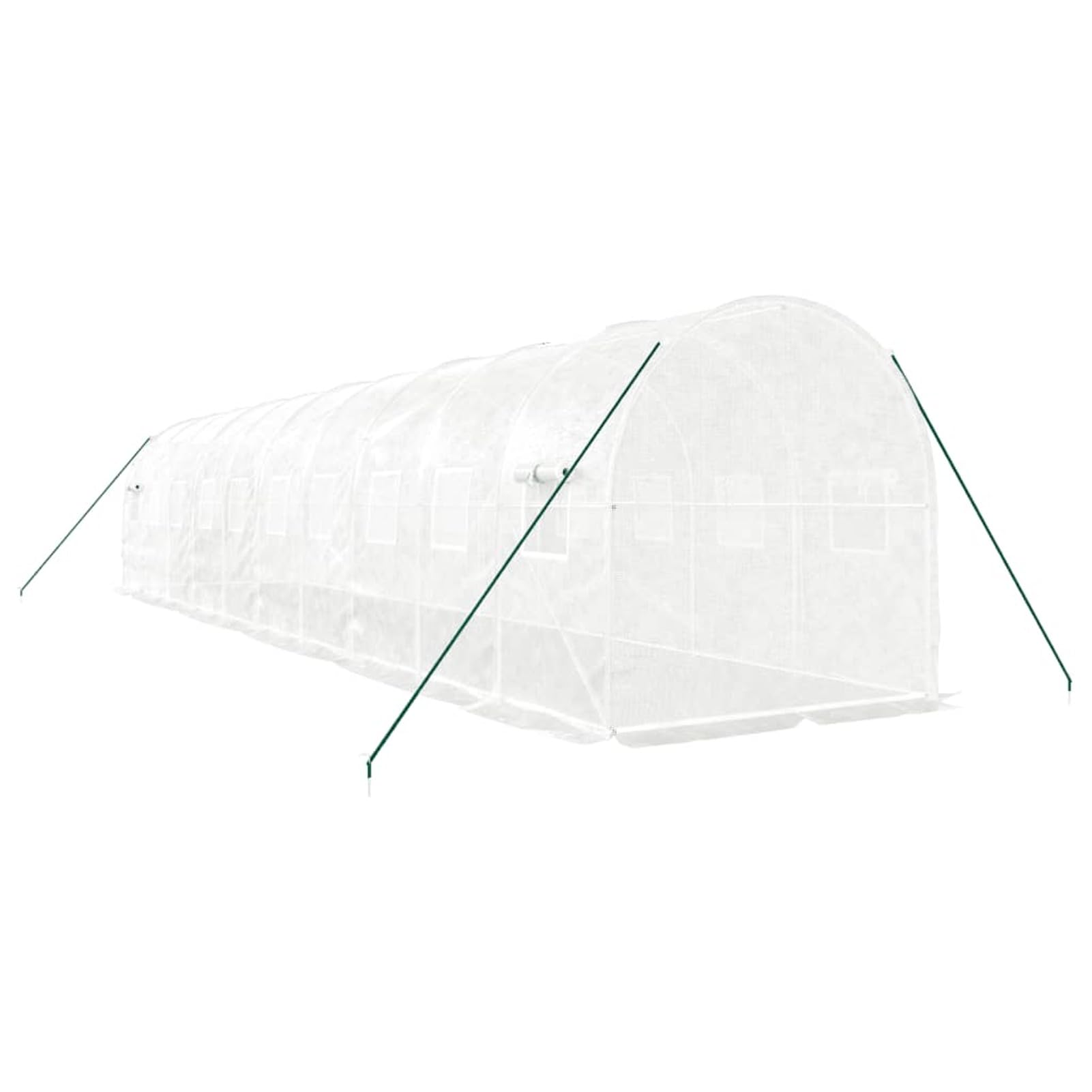 Mobili Serra con Telaio in Acciaio Bianco 20 m² 10x2x2 m, Serra da Giardino Serra Orto Serra da Balcone Serra per Orto Serra per Piante Casa Mobili Decor per Casa