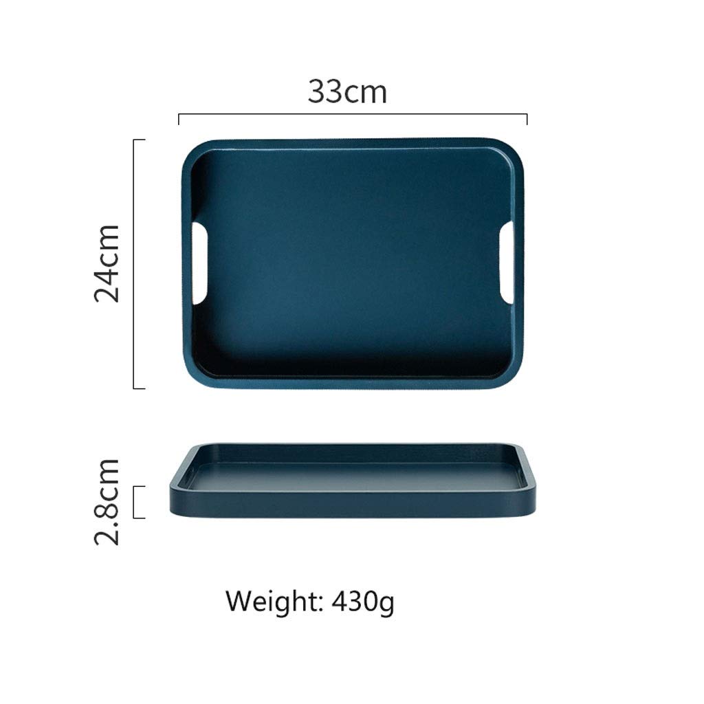 Plateau de Salle de Bain Plateau de bambou, plateau de service plateau de bambou avec poignées idéales pour les plateaux de thé du plateau de thé ou tout plateau de nourriture bien pour les fêtes ou l