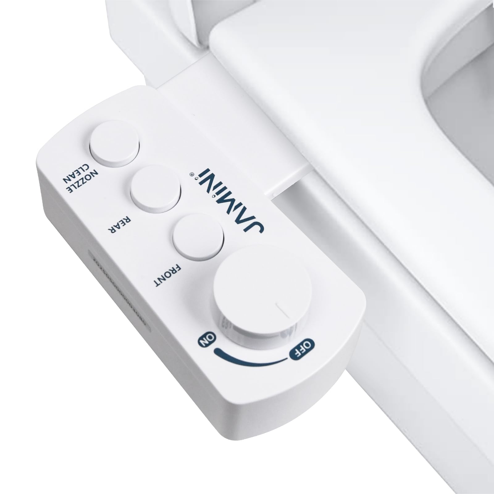 Jamini Ultra-Slim Detachable Bidet Attachment for Toilet Non-Electric Cold Water Self-Retraction Dual Nozzles Step-less Pressure Dial Dedicated Cleaning