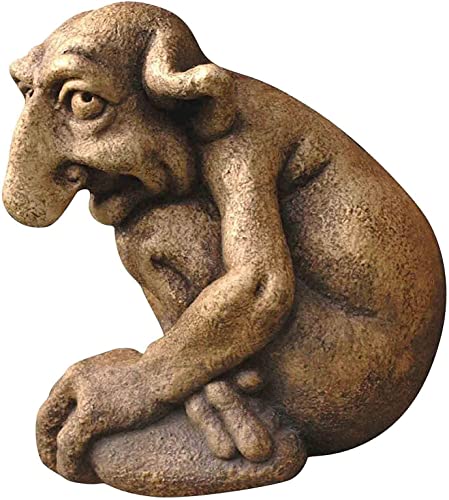 NOPEILVI Statue de gargouille Gothique, 5 Pouces 13 cm de résine de Troll Amical Sculpture, personnalisez Figurine Decor Decor intérieur Gnomes extérieurs Statue pour l'ornement de Patio