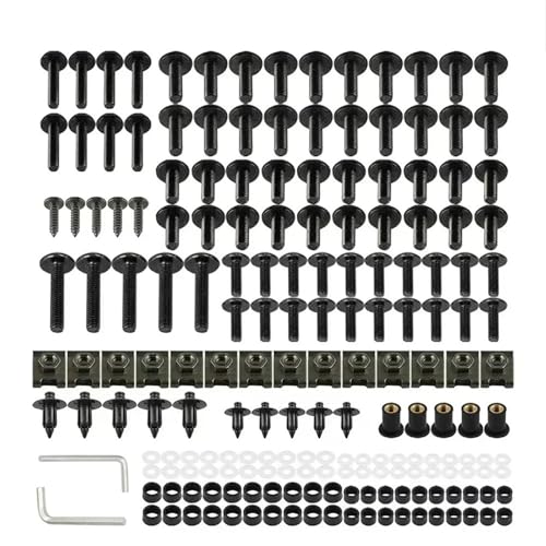 Image of Fairing Bolt Motorcycle Fairing Windscreen Screws For BMW K1200RS K1200RT K1200S K1200GT K1200LT K1200R Bolts Nut Clip Kit Fasteners Fasteners Washers Nuts(Black)