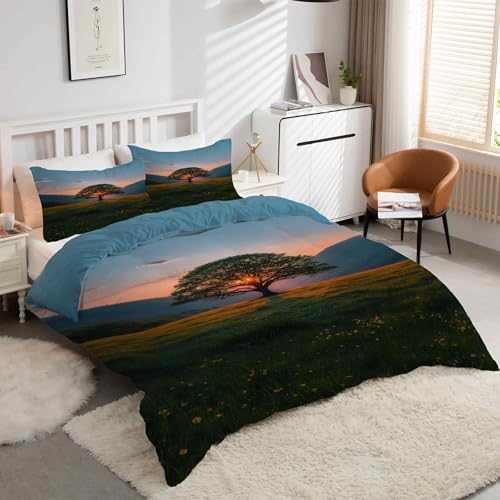 Ensemble de literie 3 pièces NuagesPrairies en microfibre douce lavable et infroissable - 2