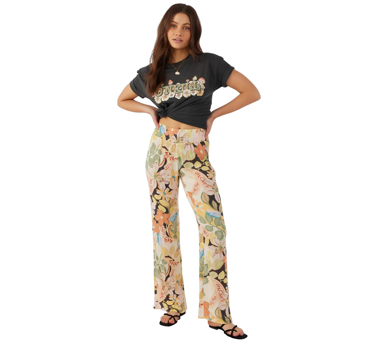 ONEILL Womens Johnny Pant - Comfortable and Casual Straight Leg Pants with Elastic Waist