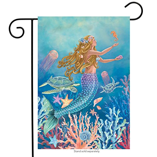 Mermaid Summer Garden Flag Nautical Fish 12.5" X 18" Briarwood Lane #TOP2