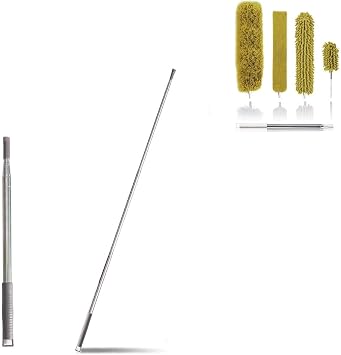 Upgraded Thickened Extension Pole 16-80 & Microfiber Duster Kit 6pcs