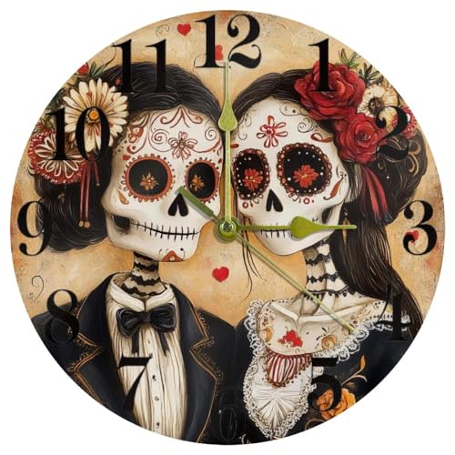 Horloge murale sans tic-tac squelette pour éliminer les bruits - 2