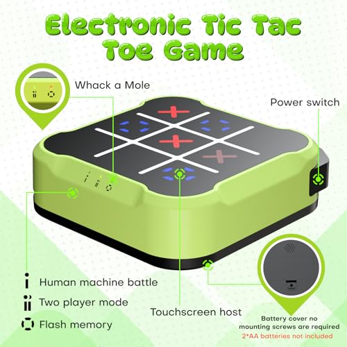 Electronic Tic Tac Toe Bolt Game, Handheld Digital Board Game, Electric Puzzle Game for Educational and Memory Growth, Portable Travel Games for Car Ride, Gift Ideal for Kids and Adults - Image 3