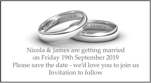 Silver Rings - Save the Date Magnets - Pack of 10