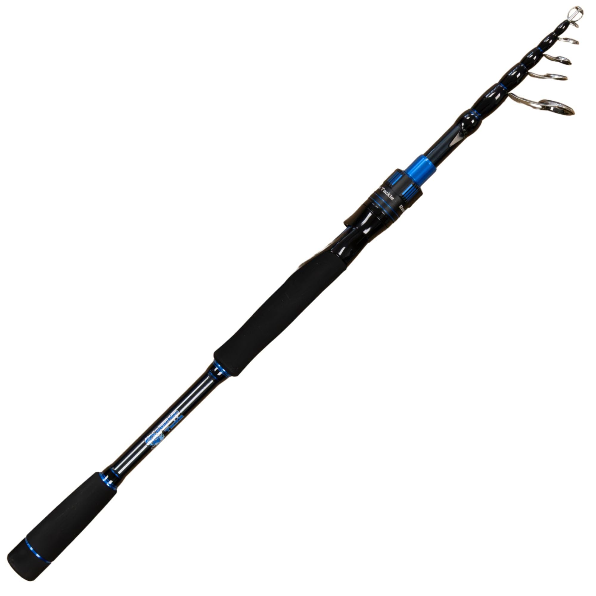 Reaction Tackle Telescopic Spinning Rod, Carbon Fiber Travel Fishing Rod, Collapsible Rod for Freshwater and Saltwater