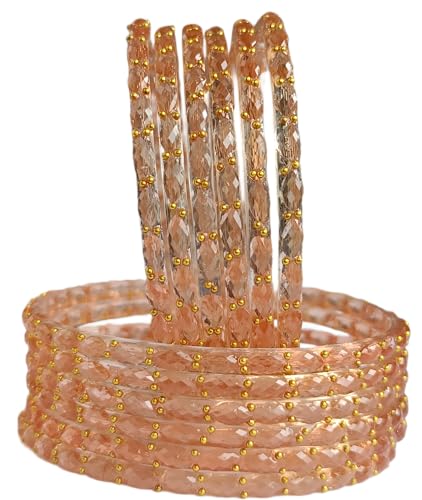 Image of JPS Plain and Glossy Finished Raindrop Glass Bangles Set for Women & Girls | Traditional Ethnic Chudi for Wedding, Party & Regular- Set of 12 Pcs of One Colour | Wedding Special