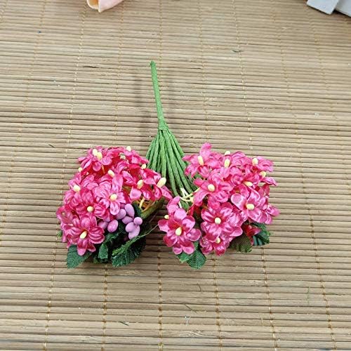 EdricShop - 144 piezas de mini ciruela seda estame artificial Buque DE Flores para decoración de casamento decorativo Guirlanda de Flores