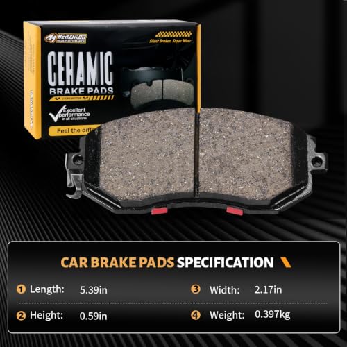 Image of D1539 Front Ceramic Brake Pads Kit Fit For Scion FR-S 2013-2016, For Subaru BRZ 2013-2024, For Crosstrek 2016-2017, For Forester 2011-2018, For Toyota 86 2017-2020, For GR86 22-25