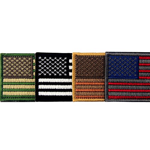 Bandera de Estados Unidos parche táctico gancho y loop embtao para fijación sin costuras 5