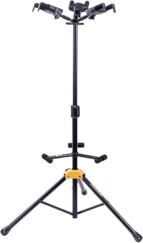 Hercules GS432BPLUS - Soporte triple para guitarra con agarre automático