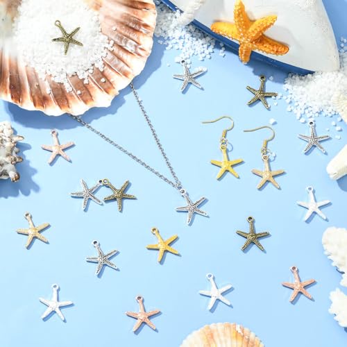 Breloques Étoiles de Mer en Boîte, Idéal Cadeau pour Passionnés DIY - 6
