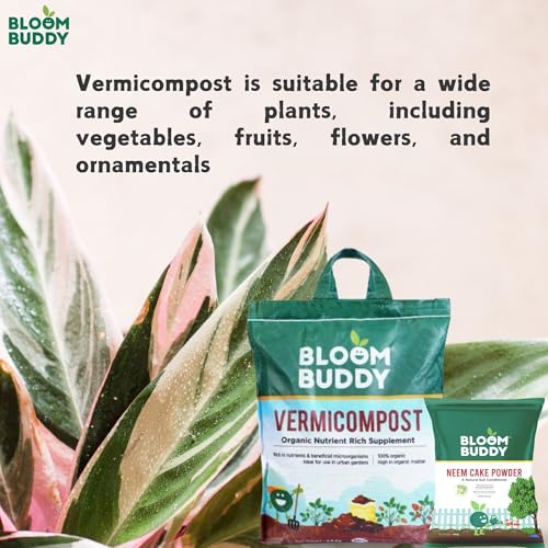 Image of Bloom Buddy Vermicompost 4.5kg & Neem Cake Powder 450g Combo - Enrich Soil & Naturally Fertilize Plants