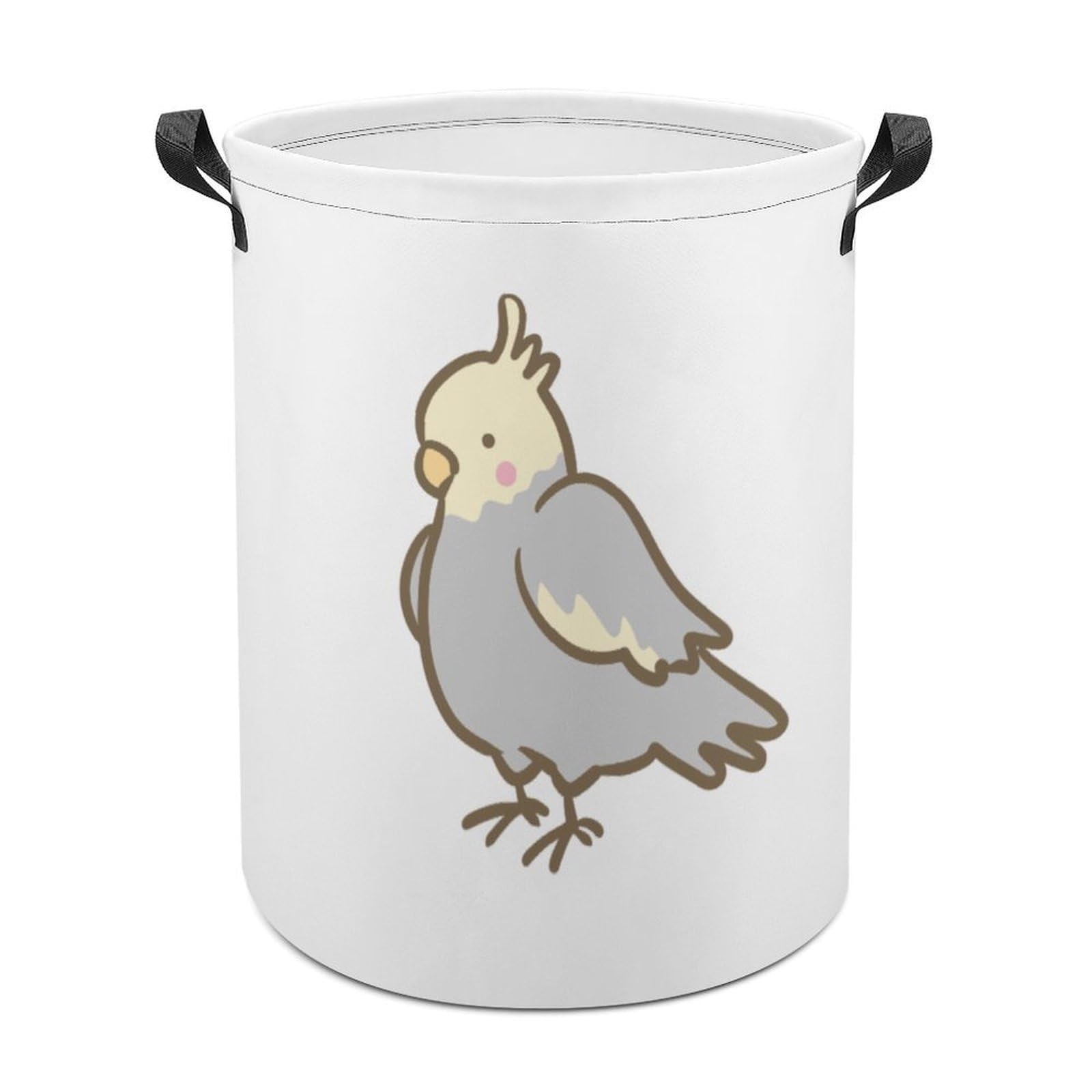 Wlntrophic Laundry Hamper, Cockatiel Parrot Laundry Basket, Washing Basket with Handle