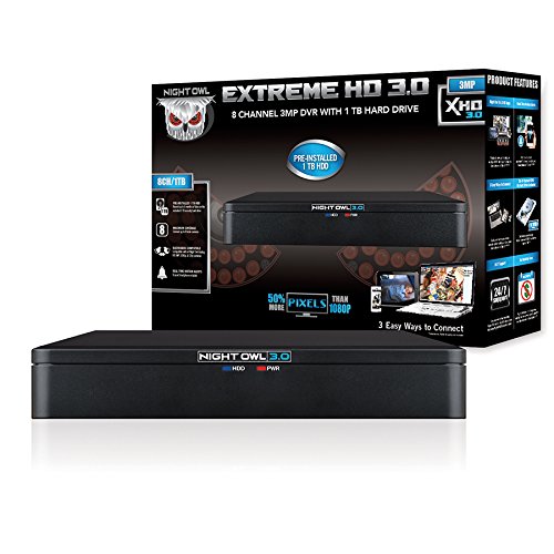 Night Owl 8 Channel HD Wired Video Security DVR with 1TB Hard Drive, Black - Thumbnail 5