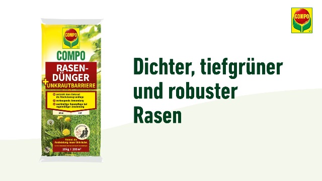 COMPO Rasendnger + Unkrautbarriere