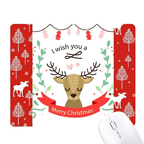 Souris de Noël et cerf des bois schéma de broderie pour table de fête