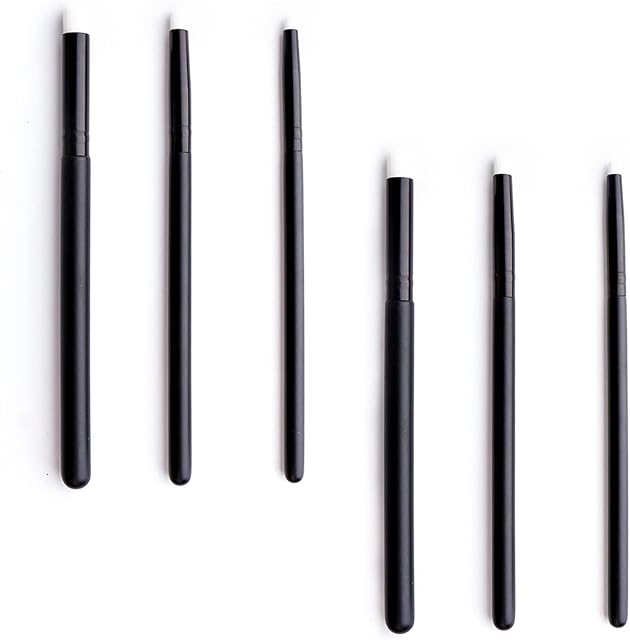 UNIMEIX Ink Blending Brushes for Card Making, Brushes and Blenders Art Blending Tool for Crafts Small Details Drawing Blending Tools (6 Pack), Black, 2 Set