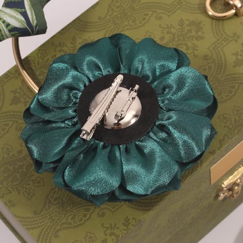 Image of 4.3 inch Red Rose Hair Clip Large Flower Brooches for Women | Charming Flowers Pins for Clothes | Turn Heads with Stylish Rose Hair Clip Flower Brooch Pin for Clothes & Clips for Woman