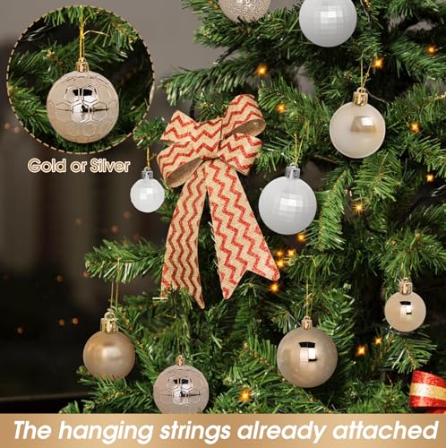 TranquilBliss 50 Pcs Christmas Ornaments Set Shatterproof, Deep Champagne $14.99 at Checkout - image 5