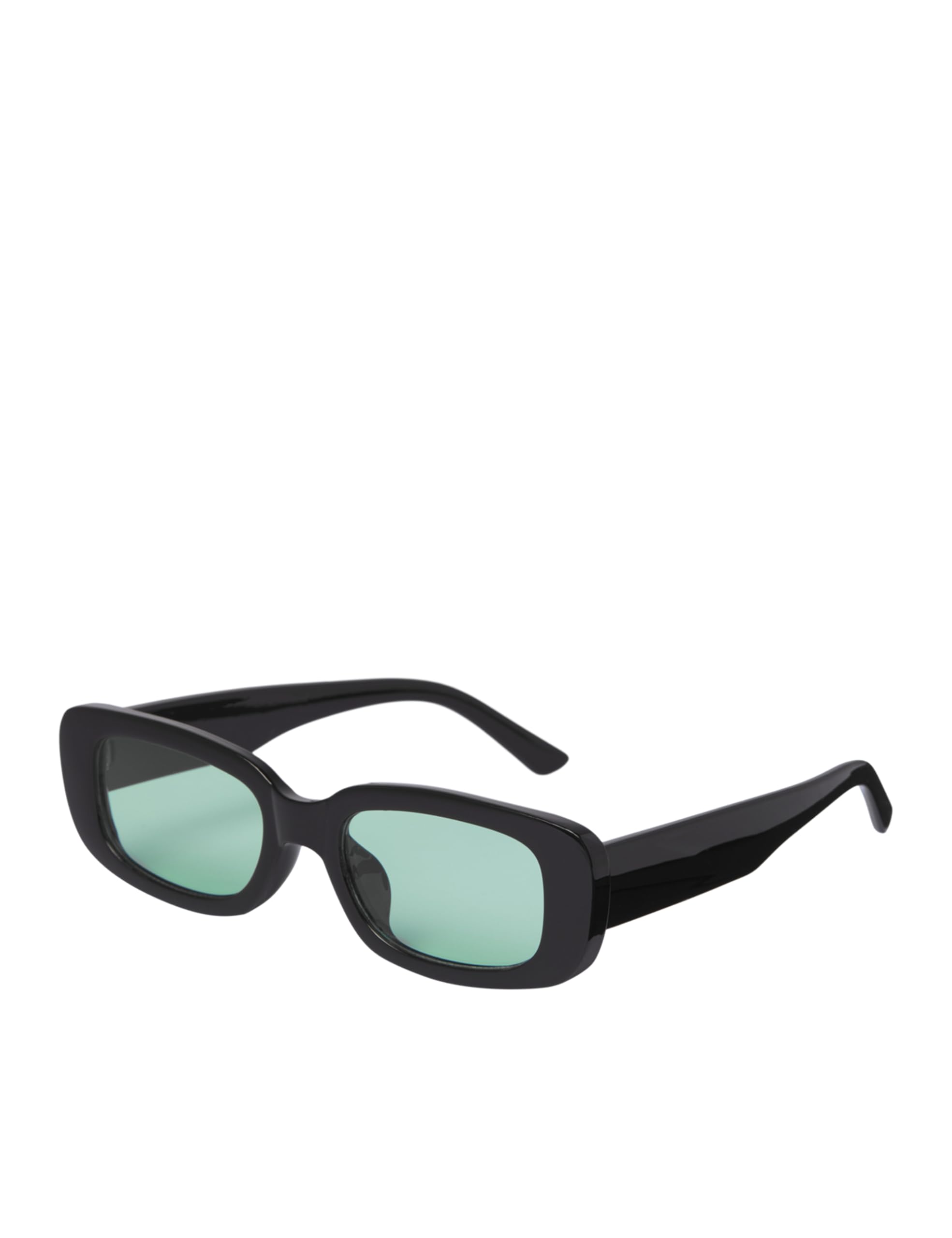 JACK & JONES Jacabel Sunglasses męskie okulary przeciwsłoneczne, Czarny/szczegóły: zielone soczewki, jeden rozmiar