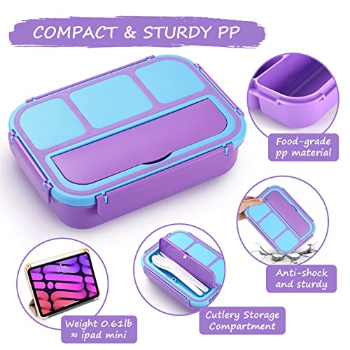 Qqko DJ-PURPLE Bento Lunch Box With 4 Compartments thumb #3
