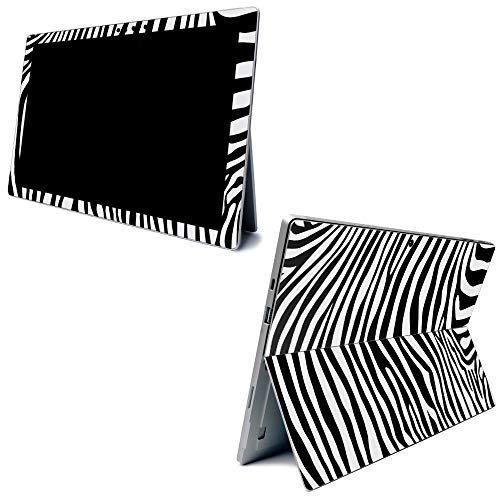 Image of MightySkins Carbon Fiber Skin for Microsoft Surface Pro 7 - Black Zebra | Textured Carbon Fiber Finish | Easy to Apply, Remove, and Change Styles | Made in The USA