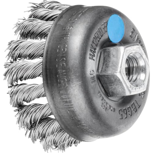 PFERD 43305004 TBG Twisted Cup Brush Diameter 65 mm M14 Stainless Steel Wire Diameter 0.50 mm