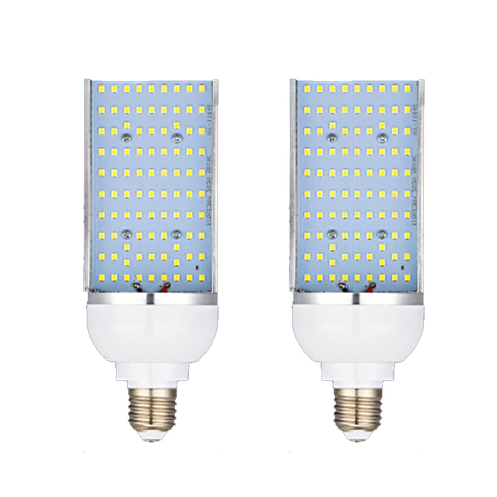 250W LED Corn Bulb E40/E27 5000K Daylight 35000LM Lamp 2 Pack 1000W CFI HPS Metal Halide Replacement for Street Garage Warehouse High Bay Lighting Large Area Illumination 20W Warm Light E27