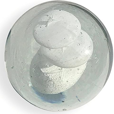 WHW Whole House Worlds Kristallklarer Blasen-Briefbeschwerer, handgefertigtes Kunstglas Cover