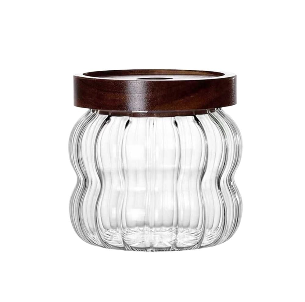 Vorratsdosen für die Küche, kreative versiegelte Glasflaschen zur Aufbewahrung von Tee, Kaffee, Snacks, Kaffeebohnen, Küche, leere, luftdichte Behälter für Lebensmittel (350 ml)