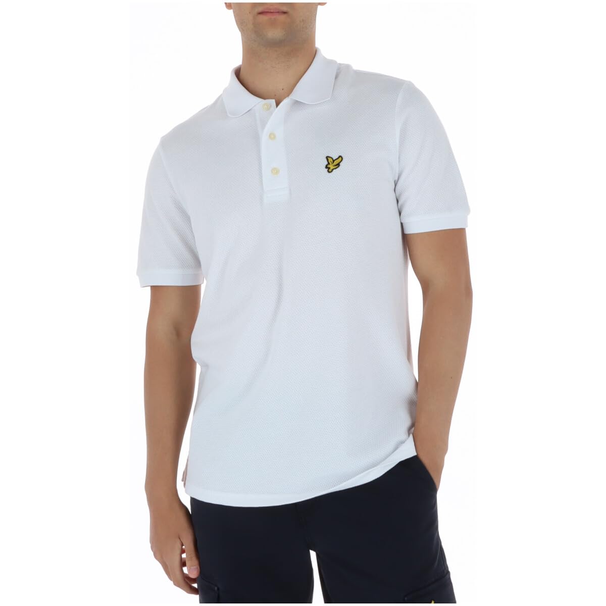 Lyle & Scott SS Polo Shirts Popcorn Jacquard Polo Shirt 626 White, M