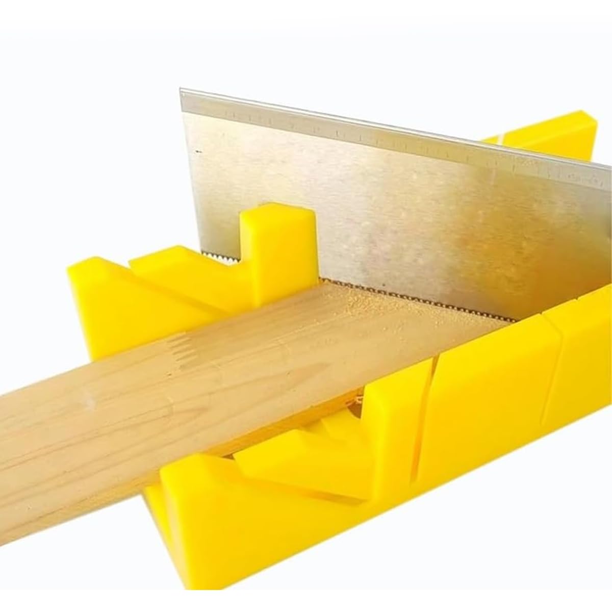 Caja de ingletes, caja de corte preajustada de 45 y 90 grados, para zócalos, molduras de puertas y marcos de ventanas.