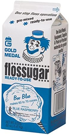 3-1/4 Lb Flos-Sugar Blue Raspberry (Pack of 6)