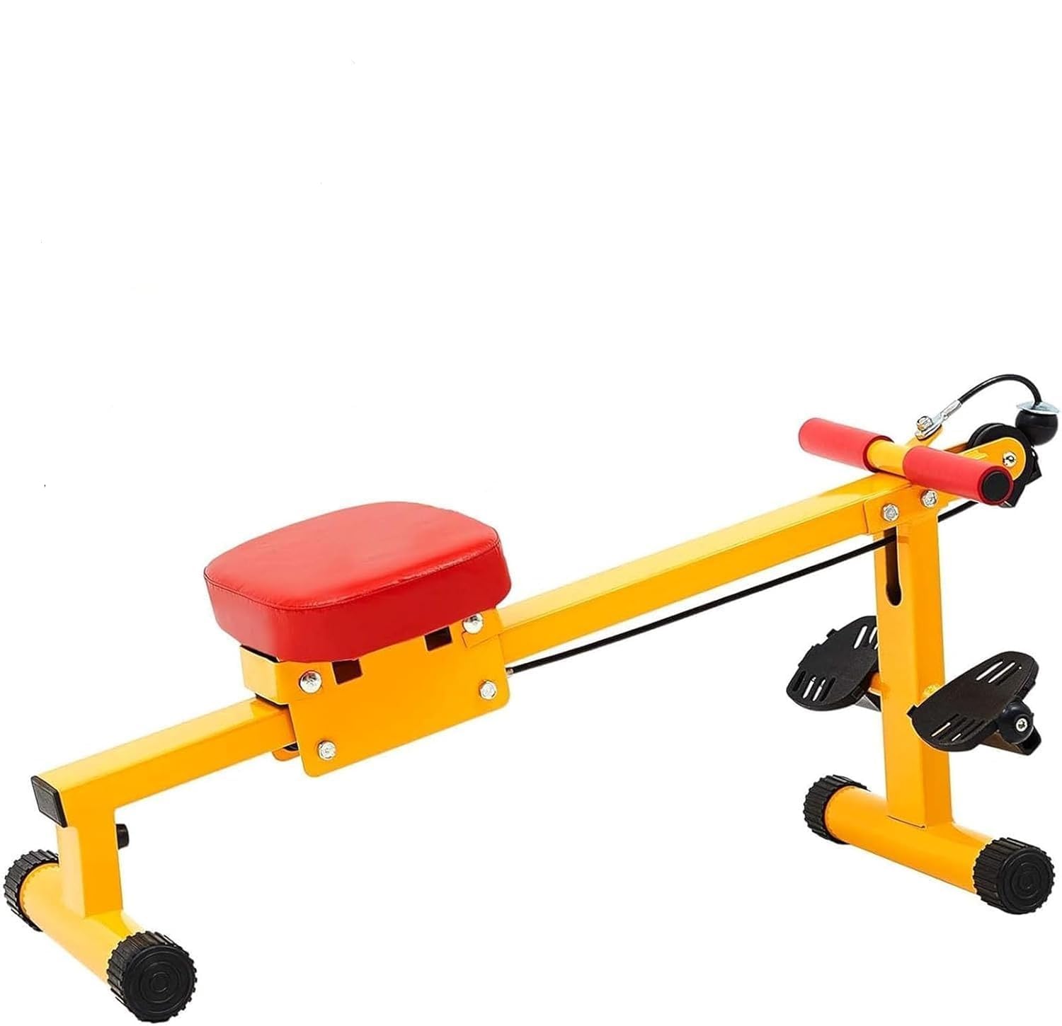 Wioślarz dla dzieci do treningów domowych, regulowany stalowy rower dla chłopców i dziewcząt, sprzęt do ćwiczeń cardio do treningu pleców i budowania siły rdzenia, łatwy montaż, sprzęt do ćwiczeń w