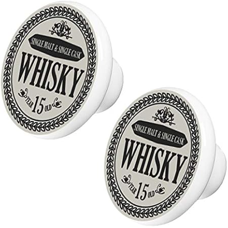 Set Of 2 Vintage Single Malt Whisky Whiskey Ceramic Cabinet Drawer Knobs Amazon Com