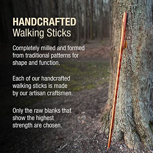 image for Brazos Handcrafted Wood Walking Stick, Twisted Cedar, Backpacker Style