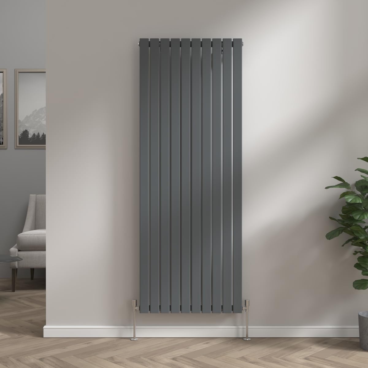 NRG Vertical Flat Panel Designer Radiator Single 1800x680mm Anthracite