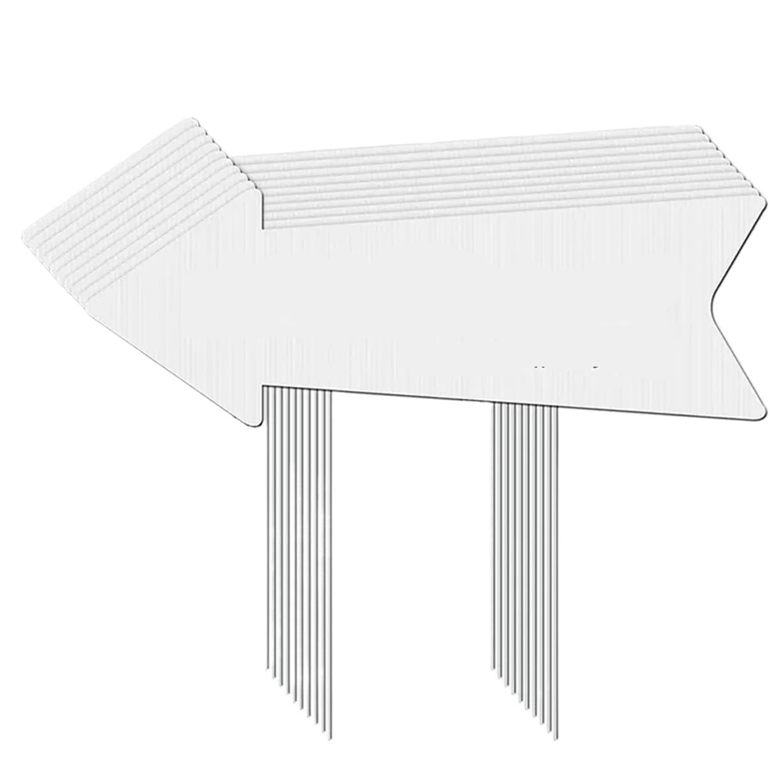 5/10pcs DIY Blank Yard Sign With Stakes Waterproof Double-Sided Wedding Direction Signs This Way Arrow Birthday Party(10pcs)