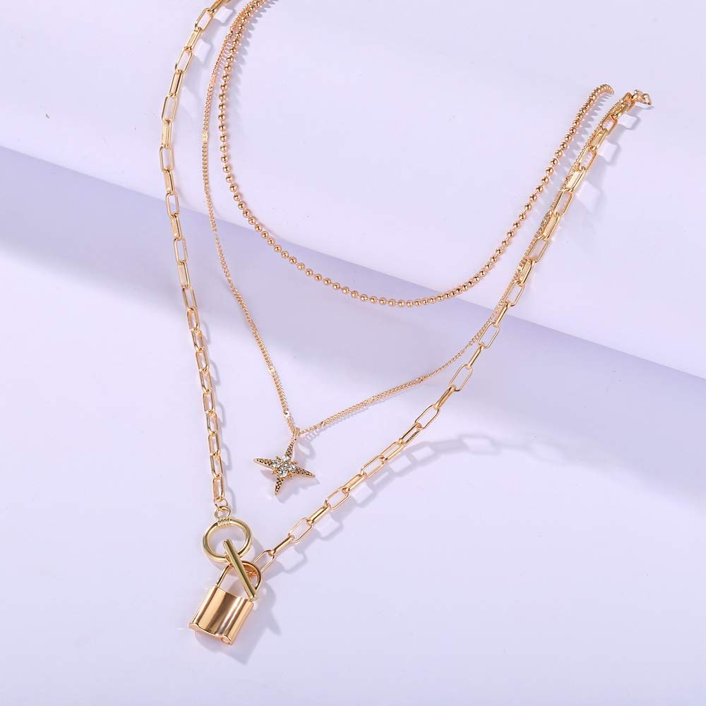Layered Necklace Set - Gold Plated Jewelry