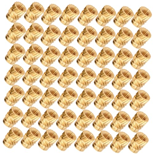 Unomor Brass Nut Threaded Insert Set 100pcs Heat Set Heat Resistant Knurled Nut for Injection Molding