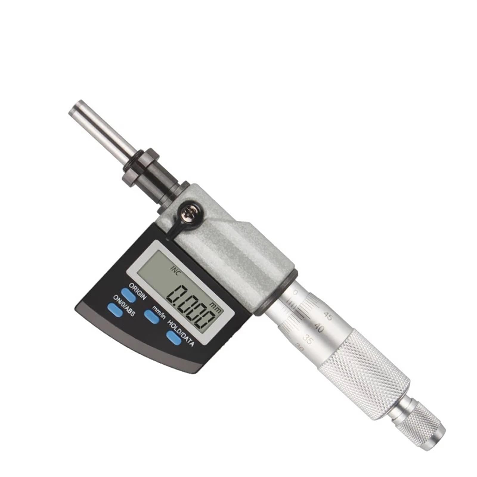 Bügelmessschrauben 0-25 mm / 0-50 mm Digitalanzeige-Mikrometer mit graviertem Messwerkzeug, spiralförmiger Differenzialkopf mit Montageelektronik (Color : 25mm W nut)