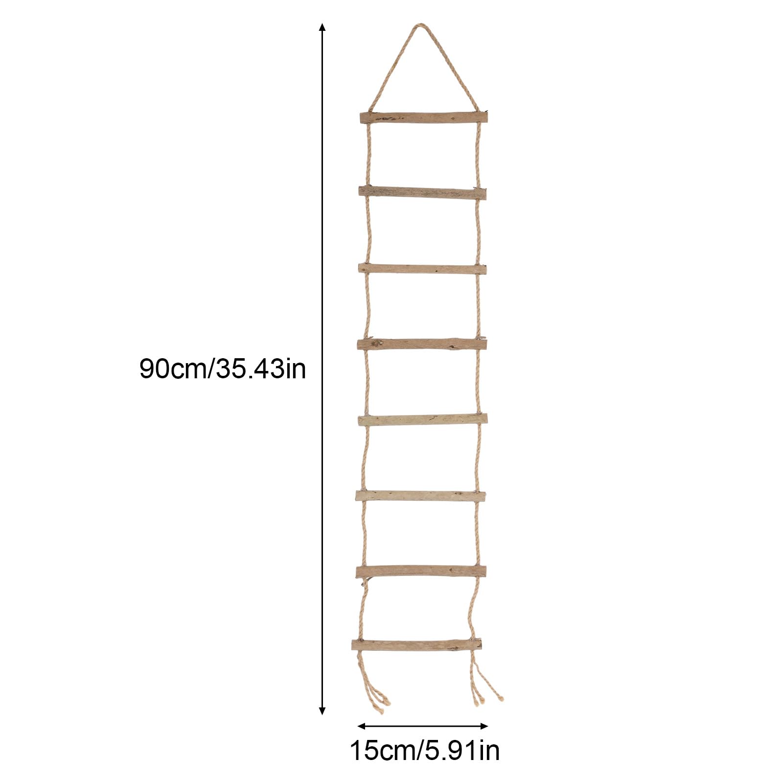 HICOHAND Wooden Rope Ladder Wall Hang - Image 2